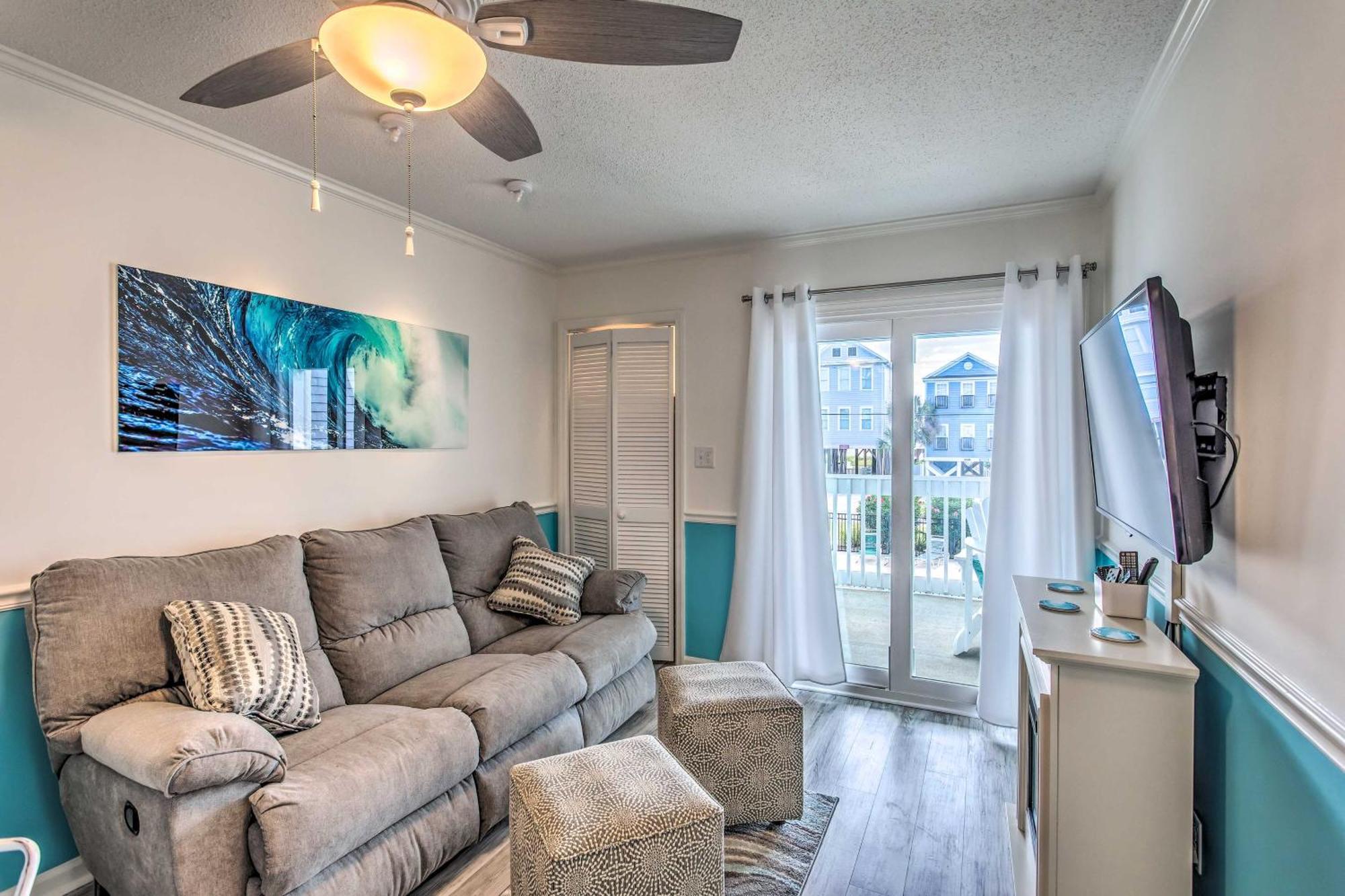 Surfside Beach Escape With Pool - Walk To Ocean! Миртъл Бийч Екстериор снимка
